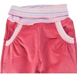 detské nohavice - vysoký pás - ružové