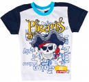 detské tričko - pirát - bielo modré