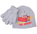 detská čiapka a rukavice Cars - sivá