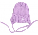 kojenecká čiapka na zimu -fialová