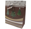 darčeková taška na Vianoce - hnedá malá