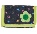 detská peňaženka s kvetinkou - zelená